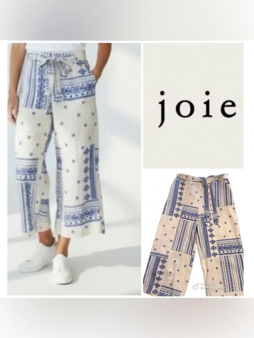 NWOT Joie Linen Lightweight Wide Leg Pants Size 8